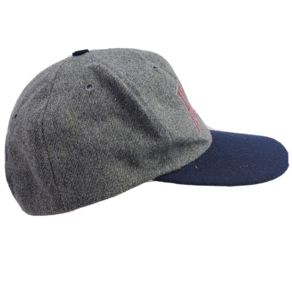 Vtg Broner Harvard Baseball Cap Hat 1-Sz Snapback Gray Blue Red  Logo USA Made - Picture 4 of 10